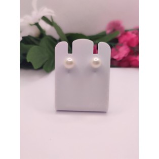 XL  White Freshwater Pearl Stud Earrings